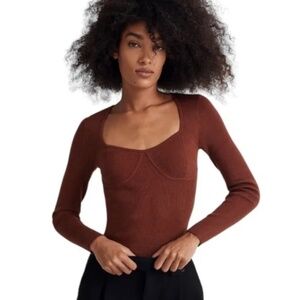 Madewell Wide Rib Sweater Top Sz. Sm